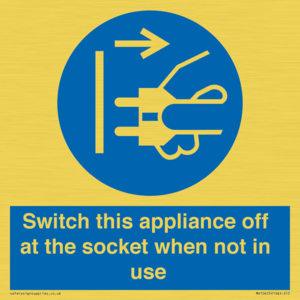 MV10455: Switch this appliance off at the socket when not in use