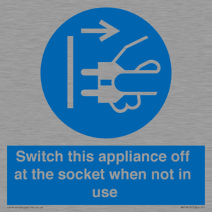 MV10455: Switch this appliance off at the socket when not in use