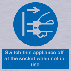 MV10455: Switch this appliance off at the socket when not in use