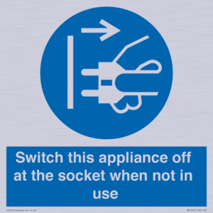MV10455: Switch this appliance off at the socket when not in use