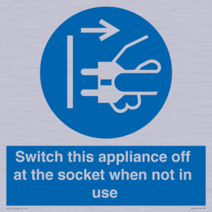 MV10455: Switch this appliance off at the socket when not in use