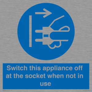 MV10455: Switch this appliance off at the socket when not in use