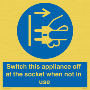 MV10455: Switch this appliance off at the socket when not in use