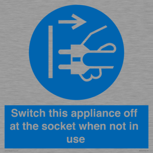MV10455: Switch this appliance off at the socket when not in use