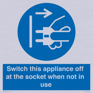 MV10455: Switch this appliance off at the socket when not in use