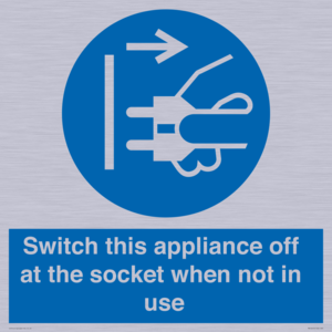 MV10455: Switch this appliance off at the socket when not in use