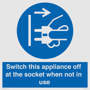 MV10455: Switch this appliance off at the socket when not in use