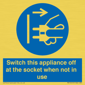 MV10455: Switch this appliance off at the socket when not in use