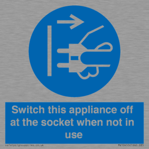 MV10455: Switch this appliance off at the socket when not in use