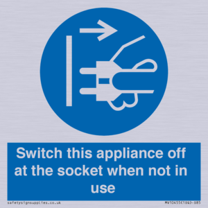 MV10455: Switch this appliance off at the socket when not in use