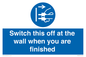 MV10457: Switch this off at the wall when you are finished