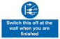 MV10457: Switch this off at the wall when you are finished