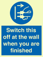 MV10457: Switch this off at the wall when you are finished