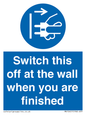 MV10457: Switch this off at the wall when you are finished
