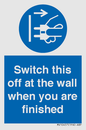 MV10457: Switch this off at the wall when you are finished