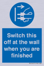 MV10457: Switch this off at the wall when you are finished