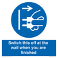 MV10457: Switch this off at the wall when you are finished