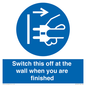 MV10457: Switch this off at the wall when you are finished