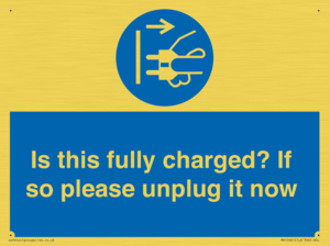 MV10461: Is this fully charged? If so please unplug it now