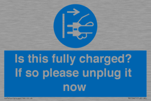 MV10461: Is this fully charged? If so please unplug it now