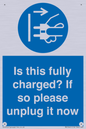 MV10461: Is this fully charged? If so please unplug it now