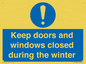 MV10468: Keep doors and windows closed during the winter