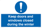 MV10468: Keep doors and windows closed during the winter