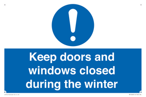 MV10468: Keep doors and windows closed during the winter