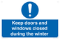 MV10468: Keep doors and windows closed during the winter