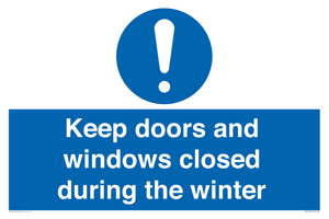 MV10468: Keep doors and windows closed during the winter