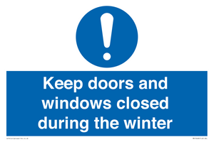 MV10468: Keep doors and windows closed during the winter