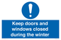 MV10468: Keep doors and windows closed during the winter