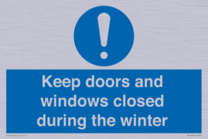 MV10468: Keep doors and windows closed during the winter