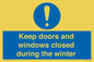 MV10468: Keep doors and windows closed during the winter