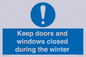 MV10468: Keep doors and windows closed during the winter