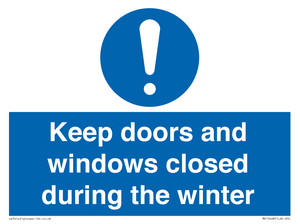 MV10468: Keep doors and windows closed during the winter