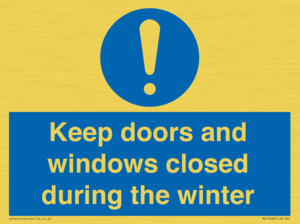 MV10468: Keep doors and windows closed during the winter