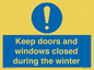 MV10468: Keep doors and windows closed during the winter