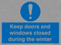MV10468: Keep doors and windows closed during the winter