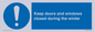 MV10468: Keep doors and windows closed during the winter