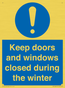 MV10468: Keep doors and windows closed during the winter