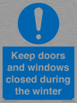 MV10468: Keep doors and windows closed during the winter