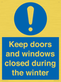 MV10468: Keep doors and windows closed during the winter