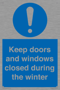 MV10468: Keep doors and windows closed during the winter