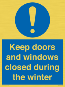 MV10468: Keep doors and windows closed during the winter