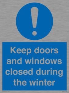 MV10468: Keep doors and windows closed during the winter