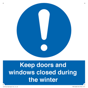 MV10468: Keep doors and windows closed during the winter