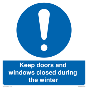 MV10468: Keep doors and windows closed during the winter