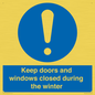 MV10468: Keep doors and windows closed during the winter