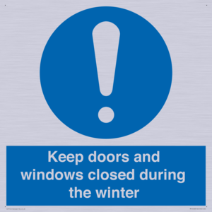 MV10468: Keep doors and windows closed during the winter
